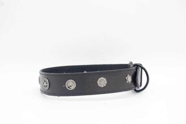 Dragon Leather Dog Collar | Genghis Dragon Leather Dog Collar