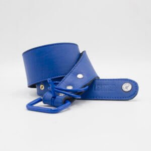 Vintage Blue Dog Collar / Leather Collar | Vintage Simple Blue Leather Dog Collars
