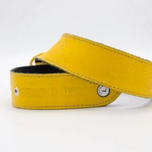 Vintage Yellow Dog Collar | Vintage Simple Yellow Leather Dog Collars