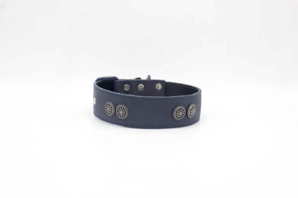 Emperor Dog Collar | Genghis Double Hollow Spike Leather Collar
