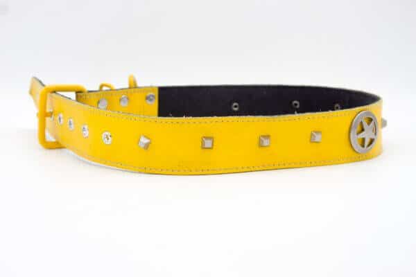 Spike Round Dog Collar | Genghis Spike Round Leather Dog Collars