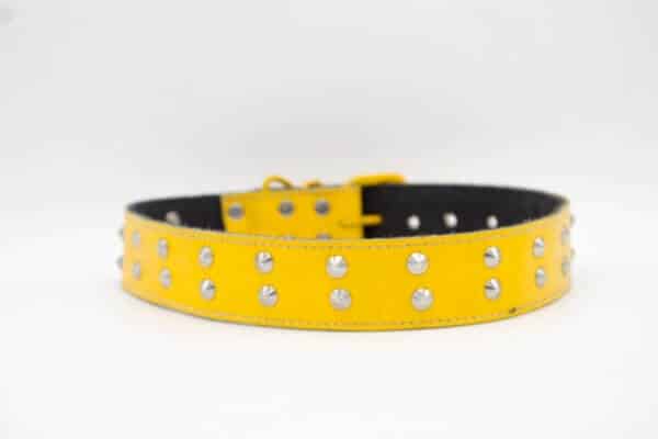 Spike Round Dog Collar | Genghis Spike Round Leather Dog Collars
