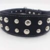Navy Leather Dog Collar